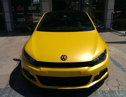 VW Scirocco ( Mat Sarı Araç Kaplama)