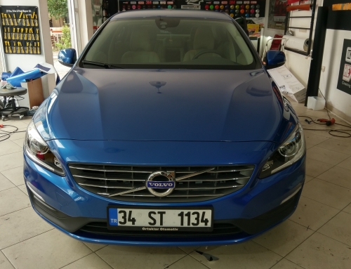 Volvo S60 mavi araç kaplama