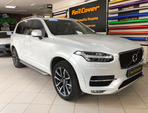 Volvo X90 inci beyazı araç kaplama