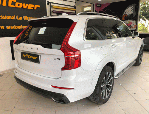 Volvo X90 inci beyazı araç kaplama