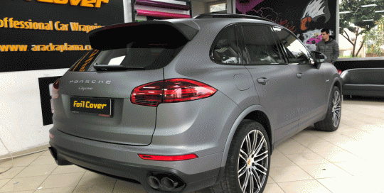 porsche kaplama mat füme kaplama foil cover araç kaplama