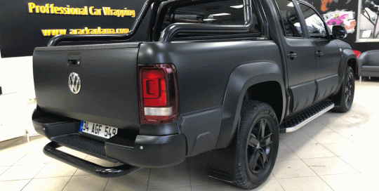 amarok kaplama mat siyah kaplama foil cover araç kaplama
