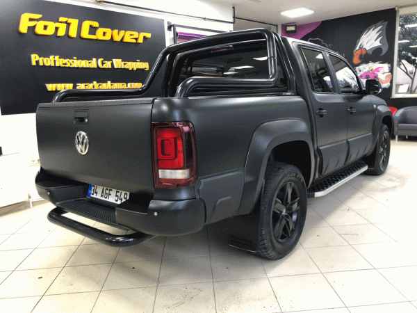 amarok kaplama mat siyah kaplama foil cover araç kaplama