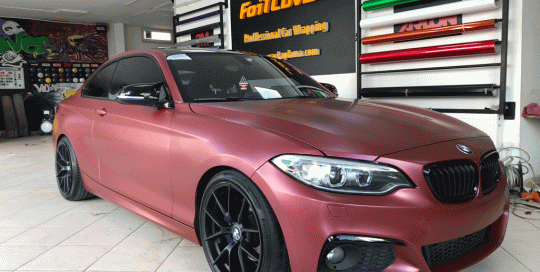 bmw kaplama mat bordo kaplama foilcover araç kaplama