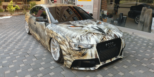 baykuş kaplama foil cover araç kaplama folyo kaplama audi kaplama