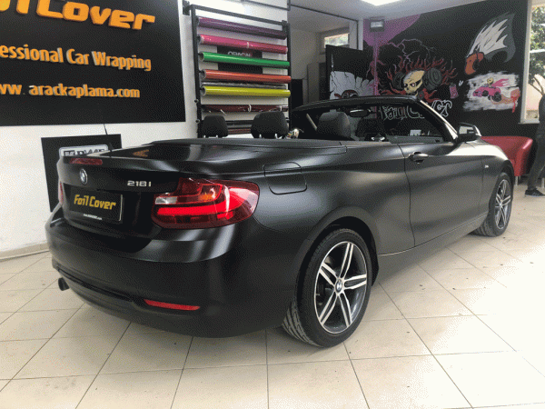 bmw araç kaplama folyo kaplama mat siyah kaplama foil cover araç kaplama