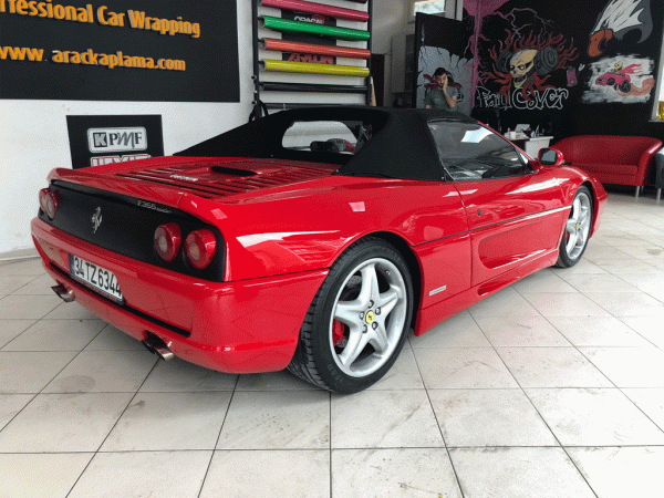 ferari araç kaplama folyo kaplama poliüretan şefaf boya koruma kaplama foil cover araç kaplama