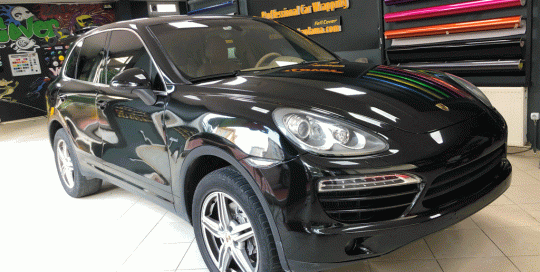 porsche araç kaplama folyo kaplama siyah kaplama foil cover araç kaplama