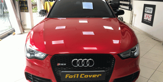 audi araç kaplama folyo kaplama kırmızı kaplama foil cover araç kaplama