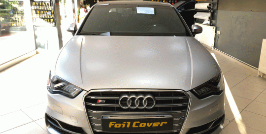 audi araç kaplama folyo kaplama mat gümüş gri kaplama foil cover araç kaplama