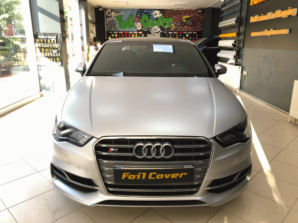 audi araç kaplama folyo kaplama mat gümüş gri kaplama foil cover araç kaplama