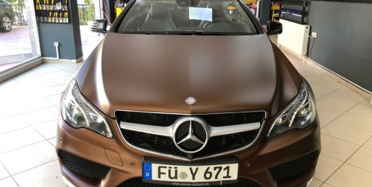 mercedes e cabrio kaplama mat kahverengi kaplama araç kaplama fiyatları 2019 folyo kaplama kadife araç kaplama