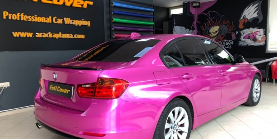 bmw 3 serisi kaplama metalik pembe kaplama araç kaplama fiyatları 2019 folyo kaplama kadife araç kaplama