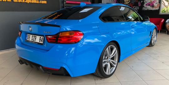 bmw 4 serisi kaplama opak mavi kaplama araç kaplama fiyatları 2019 folyo kaplama kadife araç kaplama