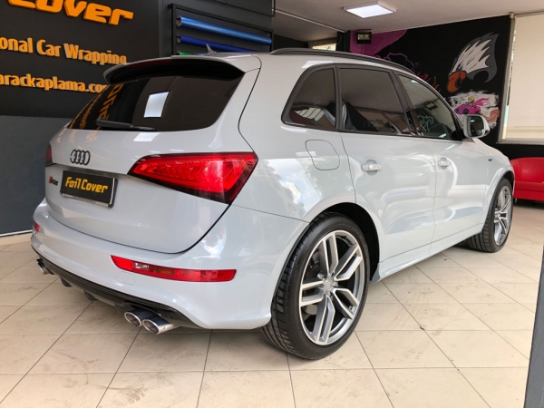 audi SQ5 kaplama açık nardo gri kaplama araç kaplama fiyatları 2019 folyo kaplama kadife araç kaplama