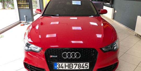 audi a5 opak kırmızı araç kaplama araç kaplama fiyatları 2019 foil cover araç kaplama
