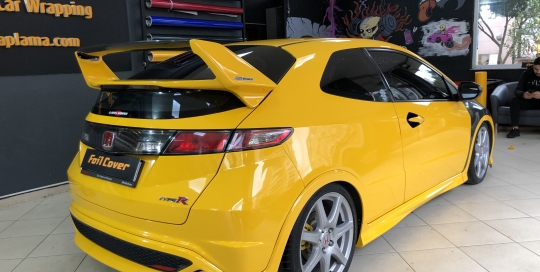 honda civic typer sarı kaplama araç kaplama fiyatları 2019 foil cover araç kaplama