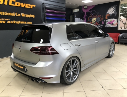 Volkswagen Golf R Mat Satin Gümüş Gri Araç Kaplama