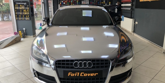 audi tt gümüş krom araç kaplama fiyatları 2019 foil cover araç kaplama