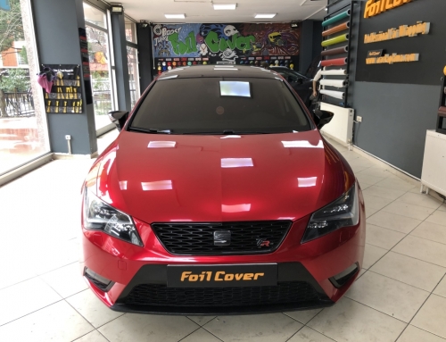 Seat Leon Şeker Kırmızı Araç Kaplama