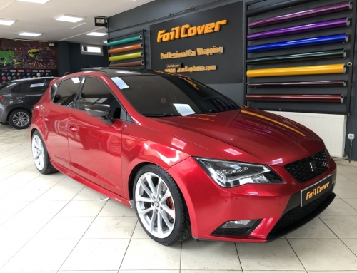 Seat Leon Şeker Kırmızı Araç Kaplama