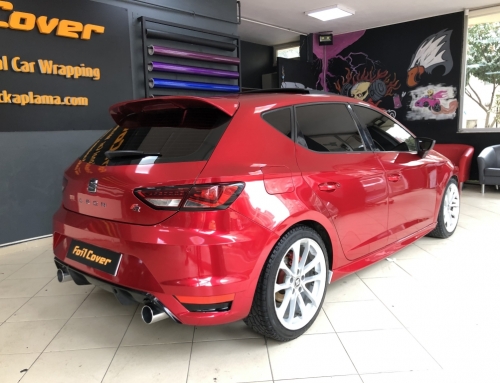 Seat Leon Şeker Kırmızı Araç Kaplama