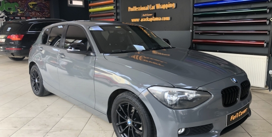 bmw 1 serisi mat siyah araç kaplama fiyatları 2019 foil cover araç kaplama
