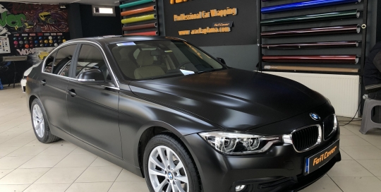 bmw 3 serisi mat siyah araç kaplama fiyatları 2019 foil cover araç kaplama