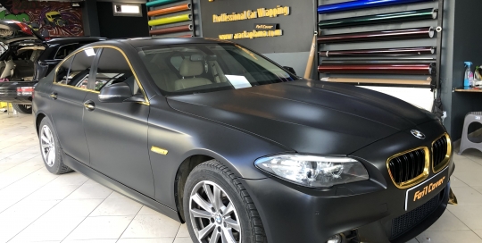 bmw 5 serisi mat siyah araç kaplama fiyatları 2019 foil cover araç kaplama